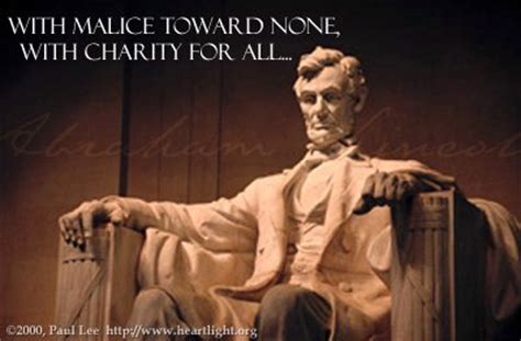 with malice toward none and charity for all|Text of Lincoln's Speech .